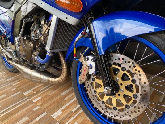 ขาย Serpico150 Super Blue แต่งสวยๆ เสื้อ1855กล่องไฟใหญ่ รถพร้อมออกทริปหล่อๆ ขายถูกๆ