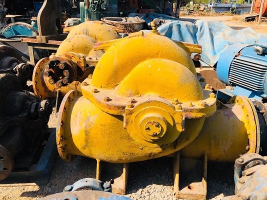 หัวปั้มน้ำสปิทเคสปั้ม(Split case Pump) ขนาดท่อ เข้า/ออก 14&rdquo;- 14&rdquo; / Q 1200 m3/h / H 13.5 m ใช้กับมอเตอร์ 100 HP สภาพสวยหมุนนิ่ม เข้ามา 2 ตัว