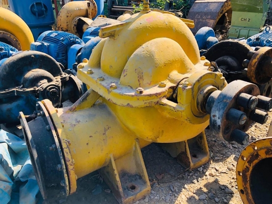 หัวปั้มน้ำสปิทเคสปั้ม(Split case Pump) ขนาดท่อ เข้า/ออก 14&rdquo;- 14&rdquo; / Q 1200 m3/h / H 13.5 m ใช้กับมอเตอร์ 100 HP สภาพสวยหมุนนิ่ม เข้ามา 2 ตัว