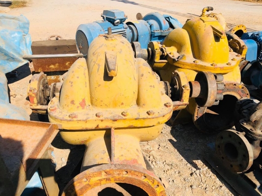 หัวปั้มน้ำสปิทเคสปั้ม(Split case Pump) ขนาดท่อ เข้า/ออก 14&rdquo;- 14&rdquo; / Q 1200 m3/h / H 13.5 m ใช้กับมอเตอร์ 100 HP สภาพสวยหมุนนิ่ม เข้ามา 2 ตัว