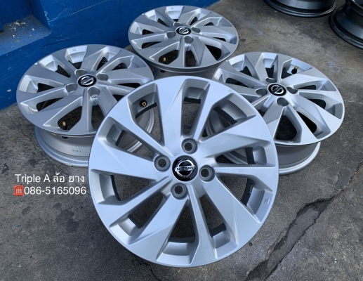 ล้อแม็กป้ายแดง 4รู100 Nissan Almera รุ่นใหม่ล่าสุด ขอบ 15 สวยกริ๊บ เนียนๆ