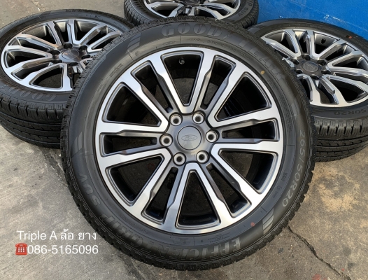 ล้อแม็กป้ายแดง Ford Everest ขอบ 20 รุ่นใหม่ล่าสุด พร้อมยางป้ายแดง 265-50-20 GoodYear ปี 20 สวยกริ๊บ
