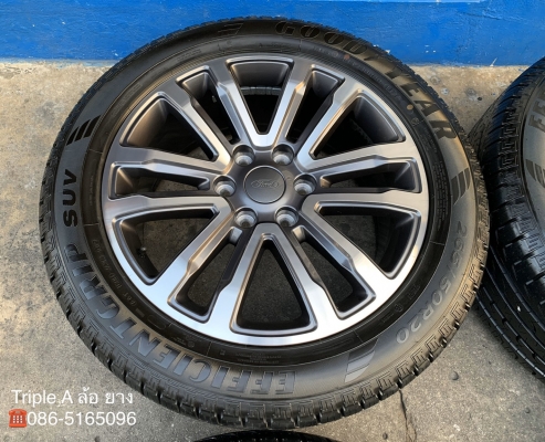 ล้อแม็กป้ายแดง Ford Everest ขอบ 20 รุ่นใหม่ล่าสุด พร้อมยางป้ายแดง 265-50-20 GoodYear ปี 20 สวยกริ๊บ