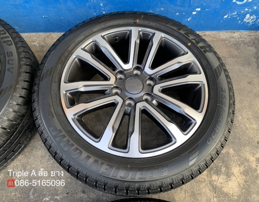 ล้อแม็กป้ายแดง Ford Everest ขอบ 20 รุ่นใหม่ล่าสุด พร้อมยางป้ายแดง 265-50-20 GoodYear ปี 20 สวยกริ๊บ