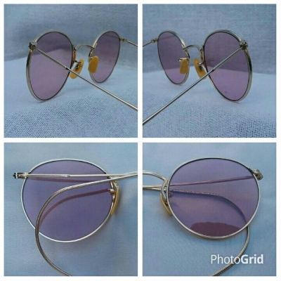 แว่นตาอเมริกันที่ยิ่งใหญ่ที่สุดในศตวรรษที่ 20  'เอโอ ฟูล - วิว'  งานสร้างทศวรรษ 1940's  ทองโกลด์ฟิลด์ 12 K  สัดส่วนทองคำบริสุทธิ์ 50\%  งานทองเดินลาย  ล้ำค่า หายาก !  Antique AO American Optical handcr