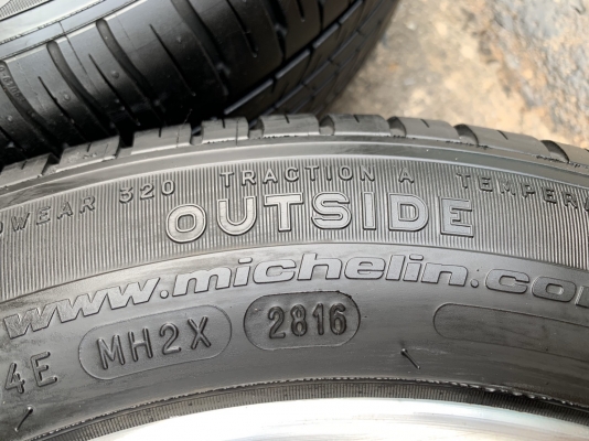 ล้อแม็ก 4รู100 ENKEI สีดำหน้าเงา ขอบ 15 พร้อมยาง 175-65-15 Michelin ปี 16