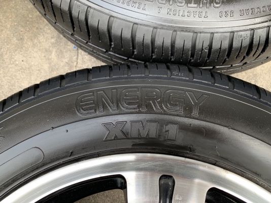 ล้อแม็ก 4รู100 ENKEI สีดำหน้าเงา ขอบ 15 พร้อมยาง 175-65-15 Michelin ปี 16