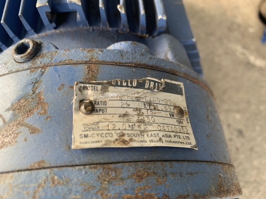 ขายมอเตอร์เกียร์ Cycro drive Sumitomo 1HP. 380V อัตราทด 1:25 made in Japan เพลาออกประมาณ 58รอบต่อนาที สภาพสวย หมุนนิ่ม พร้อมใช้งาน ราคา 4,300 บาท ขายมอเตอร์เกียร์ Cycro drive Sumitomo 1HP. 380V อัตราทด 1:25 made in Japan เพลาออกประมาณ 58รอบต่อนาที สภาพสวย หมุนนิ่ม พร้อมใช้งาน ราคา 4,300 บาท