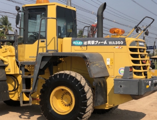 ขายรถตักล้อยาง KOMATSU WA350-3 นำเข้าเองจากญี่ปุ่น สภาพสวยพร้อมใช้งาน มีVDOการทำงานครับ