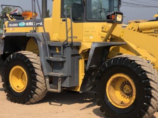 ขายรถตักล้อยาง KOMATSU WA350-3 นำเข้าเองจากญี่ปุ่น สภาพสวยพร้อมใช้งาน มีVDOการทำงานครับ