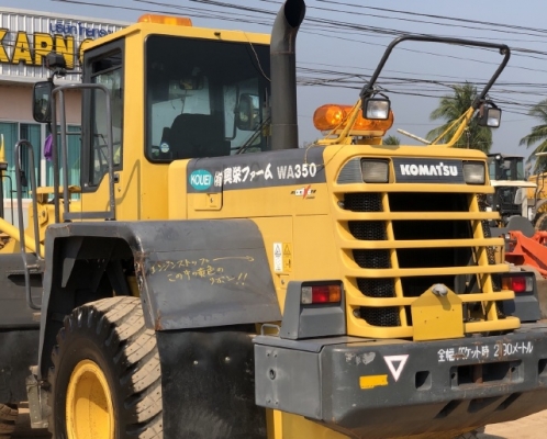 ขายรถตักล้อยาง KOMATSU WA350-3 นำเข้าเองจากญี่ปุ่น สภาพสวยพร้อมใช้งาน มีVDOการทำงานครับ