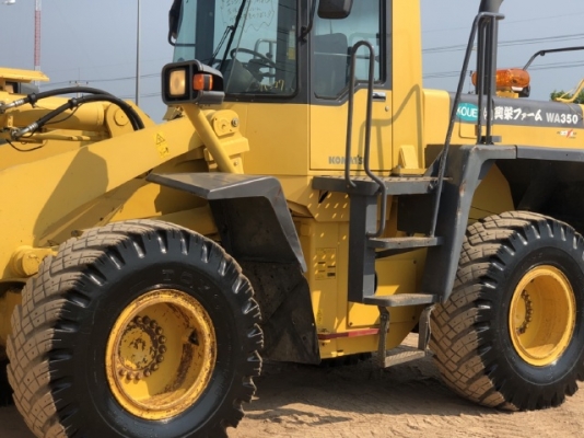 ขายรถตักล้อยาง KOMATSU WA350-3 นำเข้าเองจากญี่ปุ่น สภาพสวยพร้อมใช้งาน มีVDOการทำงานครับ