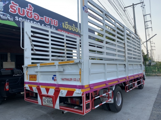 ขาย6ล้อNQR175แรงจดปลายปี57กระบะเหล็กคอกเหล็กสูงยาว5.60เมตร ไมล์แสนต้น