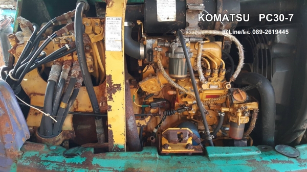 ขายรถขุดKOMATSU PC30-7 เครื่องยนต์komatsu-3D84 ,คอนโทรลน้ำมัน, ปั๊มนิ้ว, แทรคเหล็กก๊อบยาง, ใบมีด, รถ