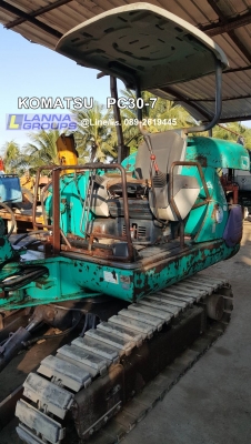 ขายรถขุดKOMATSU PC30-7 เครื่องยนต์komatsu-3D84 ,คอนโทรลน้ำมัน, ปั๊มนิ้ว, แทรคเหล็กก๊อบยาง, ใบมีด, รถ