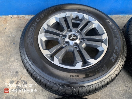 ล้อแม็กป้ายแดง Mitsu Triton เทาหน้าเงา ขอบ 18 รุ่นใหม่ล่าสุด พร้อมยางป้ายแดง 265-60-18 Bridgestone ปลายปี 19