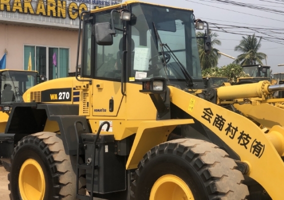 ขายรถตักล้อยาง KOMATSU WA270-5 นำเข้าเองจากญี่ปุ่น สภาพสวยพร้อมใช้ มีVDOการทำงานครับ