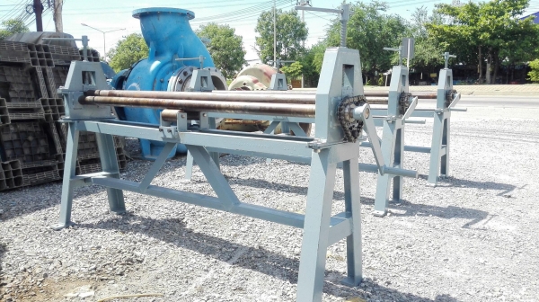 เครื่องม้วนมือหมุนประกอบใหม่ ขนาด 5 ฟุต 150 cm เพลาลูกกลิ้งตัน ม้วนแผ่นเหล็กบาง/ซิงค์/สังกะสี/คอมโพส