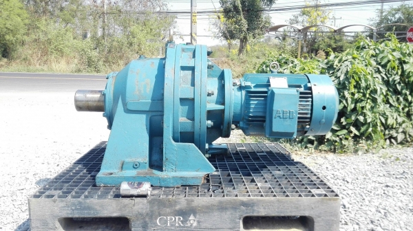 มอเตอร์เกียร์ FORCE ABB ขนาด 20 HP อัตราทด 1:59 (25 rpm) ไฟ 380V ปลายเพลา 4&rdquo; หมุนนิ่มพร้อมใช้ 
