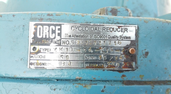 มอเตอร์เกียร์ FORCE ABB ขนาด 20 HP อัตราทด 1:59 (25 rpm) ไฟ 380V ปลายเพลา 4&rdquo; หมุนนิ่มพร้อมใช้ 
