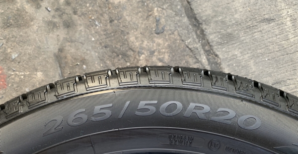 ยางใหม่ป้ายแดง 265-50-20 GoodYear ปี 20 สวยกริ๊บ ตุ่มอลัง เส้นสีจัดจ้านทุกเส้น