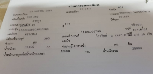 รถบรรทุก10ล้อหัวลากWEICHAI.380แรงม้า ใช้ก๊าสNGV. สภาพสวยพร้อมใช้ รถบรรทุก10ล้อหัวลากWEICHAI.380แรงม้า ใช้ก๊าสNGV. สภาพสวยพร้อมใช้