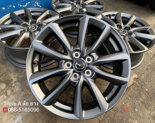 ล้อแม็กป้ายแดง Mazda 3 รุ่นใหม่ล่าสุด ขอบ 18 สีเทากัน สวยกริ๊บ ล้อแม็กป้ายแดง Mazda 3 รุ่นใหม่ล่าสุด ขอบ 18 สีเทากัน สวยกริ๊บ