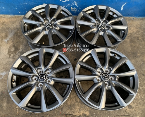 ล้อแม็กป้ายแดง Mazda 3 รุ่นใหม่ล่าสุด ขอบ 18 สีเทากัน สวยกริ๊บ