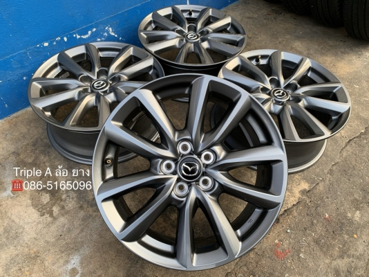 ล้อแม็กป้ายแดง Mazda 3 รุ่นใหม่ล่าสุด ขอบ 18 สีเทากัน สวยกริ๊บ