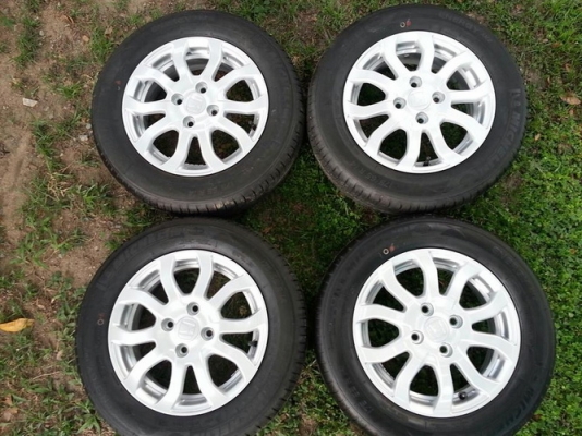 ล้อ14BrioAmaze 4รู100 + ยาง Michelin 175/65/14 ปี13 ป้ายแดง ล้อ14BrioAmaze 4รู100 + ยาง Michelin 175/65/14 ปี13 ป้ายแดง