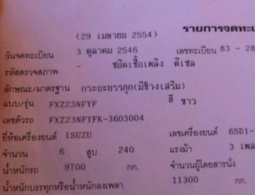 ISUZU ROCKY FXZ 240 HP 6SD1 รถพ่วงแม่+ลูก กระบะดั๊มพ์เหล็ก 12 ตันคอกเกษตรสภาพสวย ลูก 2 คานไม่ดั๊มพ์ เครื่องแน่นแรงดี ภายในเก๋งคอนโซลสวยครบ แอร์เย็น พวงมาลัยเพาเวอร์ เบรคทริ๊ปฟี้ ช่วงล่างคัชซีสวยมากทั้งแม่ทั้งลูก ยางสภาพดี 70\% พร้อมบรรทุกพร้อมใช้งาน เอกสาร ISUZU ROCKY FXZ 240 HP 6SD1 รถพ่วงแม่+ลูก กระบะดั๊มพ์เหล็ก 12 ตันคอกเกษตรสภาพสวย ลูก 2 คานไม่ดั๊มพ์ เครื่องแน่นแรงดี ภายในเก๋งคอนโซลสวยครบ แอร์เย็น พวงมาลัยเพาเวอร์ เบรคทริ๊ปฟี้ ช่วงล่างคัชซีสวยมากทั้งแม่ทั้งลูก ยางสภาพดี 70\% พร้อมบรรทุกพร้อมใช้งาน เอกสาร