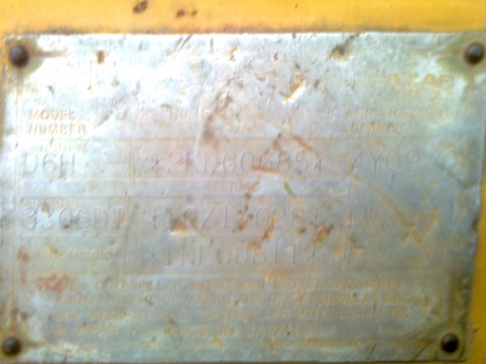 รถแทรกเตอร์ตีนตะขาบ CAT D6H เอกสารซื้อขาย