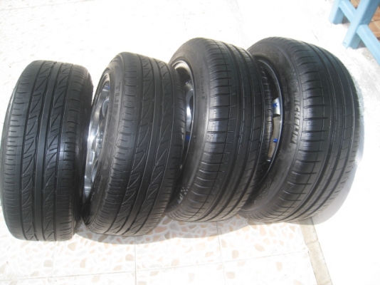 ขายล้อแม็กของใหม่ W work S1  15"x7.5" 4/100 et 38 +ยางปี 10  (081-3747940)