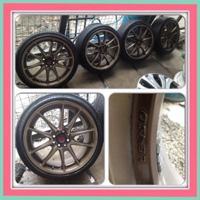 ขายแม็กมือ2ขอบ17 Lenso Samulai SC-01 สีน้ำตาลไหม้ 4รู100/114 ราคา 7,900 บาท ***ไม่มียาง***