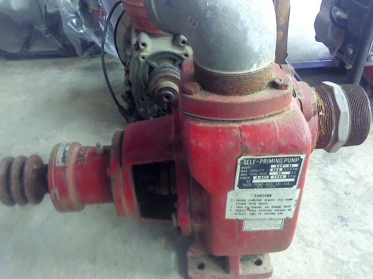 KATO PUMP ปั้มน้ำ3 นิ้ว ของญี่ปุ่น ขับหมุนด้วยพูลเลย์สายพาน