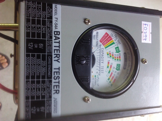 เครื่องวัดทดสอบแบตเตอรี่บอกถึงคุณภาพแบตเตอรี่นั้นๆได้วัดได้ 6-12 V.