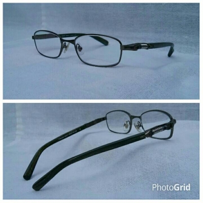 แว่นตาแนว 'สตีมพังค์' สายพันธุ์สวิสเซอร์แลนด์  'นอส - มือหนึ่ง'  สต็อคเก่าทศวรรษ 2010's  สุดยอดวัสดุ 'ไททาเนียม' + 'อะซีเทต - อนุพันธุ์เส้นใยฝ้าย'  เลนส์มัลติโค้ท  ค่าสายตา +150 &a