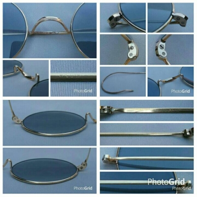 แว่นตาทรงโบราณ จอห์น เลนนอน'ส วินด์เซอร์ ราคาพิเศษ ! ทศวรรษที่ 1940's ทองโกลด์ฟิลด์ 12 K สัดส่วนทองคำบริสุทธิ์ 50\% เลนส์กระจกวินเทจ 'สีเทาสว่าง' Rare Antique ELILA HCO 20 : John Lennon's Wi แว่นตาทรงโบราณ จอห์น เลนนอน'ส วินด์เซอร์ ราคาพิเศษ ! ทศวรรษที่ 1940's ทองโกลด์ฟิลด์ 12 K สัดส่วนทองคำบริสุทธิ์ 50\% เลนส์กระจกวินเทจ 'สีเทาสว่าง' Rare Antique ELILA HCO 20 : John Lennon's Wi