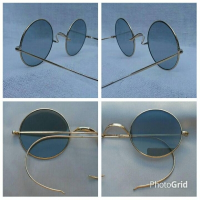 แว่นตาทรงโบราณ จอห์น เลนนอน'ส วินด์เซอร์ ราคาพิเศษ ! ทศวรรษที่ 1940's ทองโกลด์ฟิลด์ 12 K สัดส่วนทองคำบริสุทธิ์ 50\% เลนส์กระจกวินเทจ 'สีเทาสว่าง' Rare Antique ELILA HCO 20 : John Lennon's Wi แว่นตาทรงโบราณ จอห์น เลนนอน'ส วินด์เซอร์ ราคาพิเศษ ! ทศวรรษที่ 1940's ทองโกลด์ฟิลด์ 12 K สัดส่วนทองคำบริสุทธิ์ 50\% เลนส์กระจกวินเทจ 'สีเทาสว่าง' Rare Antique ELILA HCO 20 : John Lennon's Wi