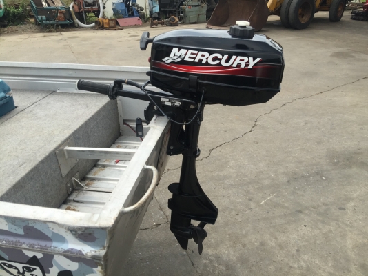 เรืออลูมิเนียม ท้องแบน กู้ภัยทหารญี่ปุ่น พร้อมเครื่อง MERCURY 2hp.