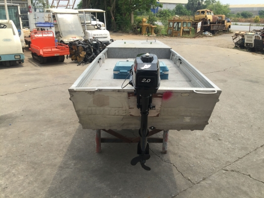 เรืออลูมิเนียม ท้องแบน กู้ภัยทหารญี่ปุ่น พร้อมเครื่อง MERCURY 2hp.
