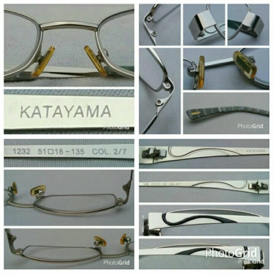 แว่นสายตาแนวโมเดิร์นอาร์ต  เลนส์มัลติโค้ทคุณภาพสูง  ใสปิ๊ง +150  เจแปนิสแฮนด์เมดทศวรรษ 2010's   สภาพเทพ / ใหม่กริ๊บ !  ราคาพิเศษ Authentic KATAYAMA handmade in Japan
