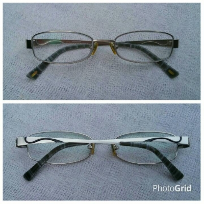 แว่นสายตาแนวโมเดิร์นอาร์ต  เลนส์มัลติโค้ทคุณภาพสูง  ใสปิ๊ง +150  เจแปนิสแฮนด์เมดทศวรรษ 2010's   สภาพเทพ / ใหม่กริ๊บ !  ราคาพิเศษ Authentic KATAYAMA handmade in Japan