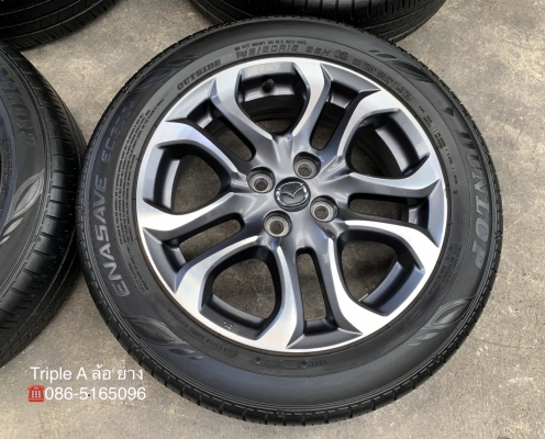 ล้อแม็ก Mazda 2 ตัวท๊อป ขอบ 16 สีกันเมทาลิกหน้าเงา พร้อมยาง 185-60-16 Dunlop ปลายปี 17 สภาพดี ล้อแม็ก Mazda 2 ตัวท๊อป ขอบ 16 สีกันเมทาลิกหน้าเงา พร้อมยาง 185-60-16 Dunlop ปลายปี 17 สภาพดี