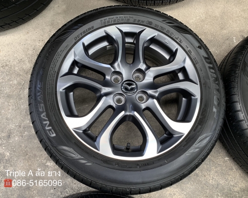 ล้อแม็ก Mazda 2 ตัวท๊อป ขอบ 16 สีกันเมทาลิกหน้าเงา พร้อมยาง 185-60-16 Dunlop ปลายปี 17 สภาพดี ล้อแม็ก Mazda 2 ตัวท๊อป ขอบ 16 สีกันเมทาลิกหน้าเงา พร้อมยาง 185-60-16 Dunlop ปลายปี 17 สภาพดี