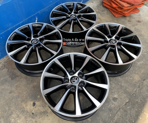 ล้อแม็ก 5รู114 Toyota ขอบ 17 สีดำปัดหน้าเงา ใส่ Camry Innova Vigo Revo ได้ สวยๆ