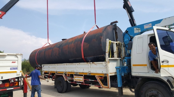 ถังเหล็กหนา 6 มิลขนาด 33000 ลิตรสวยๆ