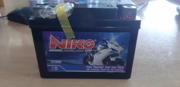 แบตเตอรี่มอเตอร์ไซค์ NIKO NTZ5S (12V 5Ah)