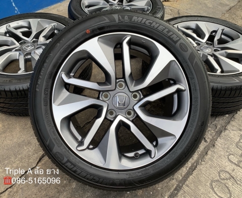 ล้อแม็กป้ายแดง Honda Accord G10 ขอบ 17 รุ่นใหม่ล่าสุด พร้อมยางใหม่ป้ายแดง 225-50-17 Michelin ปลายปี 19 สวยกริ๊บ
