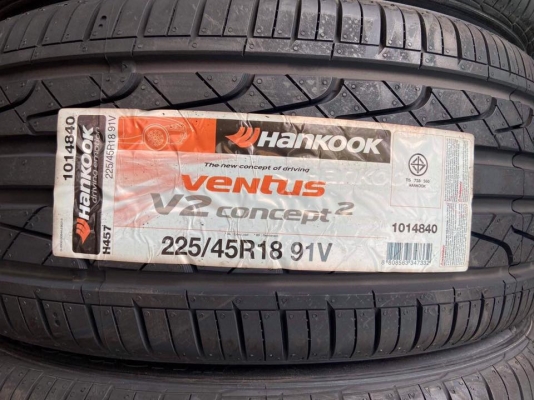 ยางใหม่ HANKOOK ventus V2 225/45R18 ปี19 - ราคาชุดละ 8,500 บาท